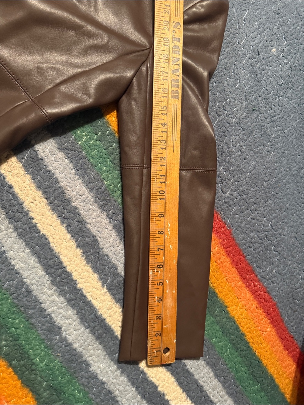 Banana Republic Dark Brown Leather Single-Button Blazer - Picture 12 of 13